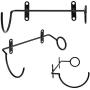 Hipiwe Set of 6 Wall Mounted Wine Rack Holders - Metal Wine Bottle Display Holder with Hardware, Wall Hanging Red Wine Bottle Organizer Racks for Storage Beverages/Liquor Bottle