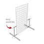 Only Hangers 2 x 6 Gridwall Panel Tower with T-Base Floorstanding Display Kit, 2-Pack White …