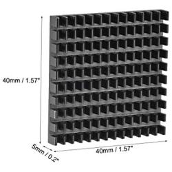 uxcell Electronic Radiators Heatsink for MOS GPU IC Chip Black 40 x 40 x 5 mm