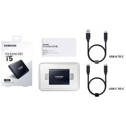 SAMSUNG T5 Portable SSD 1TB - Up to 540MB/s - USB 3.1 External Solid State Drive, Black (MU-PA1T0B/AM)