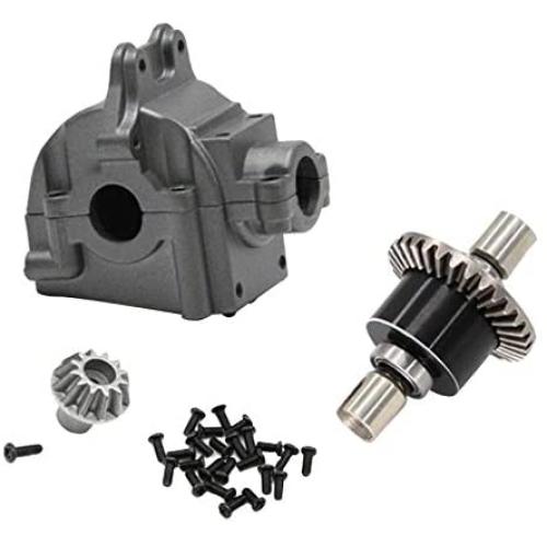 F Fityle 1:14 Upgrade Metal Gear Box Shell and Differential RC Car Part for Wltoys144001 Buggy Accessories - Titanium