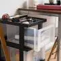 IRIS USA MC-303-TOP 3-Drawer Storage Cart with Organizer Top, Black IRIS USA MC-303-TOP 3-Drawer Storage Cart with Organizer Top, Black