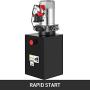Mophorn Hydraulic Pump 12 Quart Hydraulic Power Unit Single Acting Hydraulic Power Unit with Steel Reservoir for Dump Trailer Truck Car Lift Unit 12V DC (Steel, 12 Quart Single Acting)