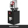 Mophorn Hydraulic Pump 12 Quart Hydraulic Power Unit Single Acting Hydraulic Power Unit with Steel Reservoir for Dump Trailer Truck Car Lift Unit 12V DC (Steel, 12 Quart Single Acting)