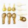 Confetti Balloons 12'' Party Balloons Latex Balloons Birthday Balloons Baby Shower Balloons Wedding Balloons for More Parties 50 Pcs Pack-White, Gold, Golden Confettii Balloons with Ribbon