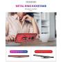 Rebex Compatible with Moto G7 Case Cover,Moto G7+ Plus Case,Tough Heavy Protective 360 Metal Rotating Ring Kickstand Holder Grip Magnetic Metal Armor Heavy Duty Shockproof(Red)
