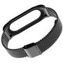 PINHEN Bands for Mi Band 5 Strap,Compatible with Xiaomi Mi Band 3 / Mi Band 4 /Mi Band 5 Wristbands Metal Replacement Adjustable Wrist Straps for Mi Fitness Tracker Smart Band (Black)