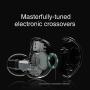 TRN V90 HiFi Earphone,in Ear Earphone 1 Dynamic & 4 Balanced Armature Driver Stereo Bass IEM, Metal in Ear Headphone, Stage/Studio in Ear Monitor with Detachable 2 Pin Cable (Black with Mic)