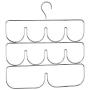 mDesign Metal Closet Rod Hanging Accessory Storage Organizer Rack for Womens Leggings, Yoga Pants, Scarves, Ties, Camisoles, Tank Tops - Snag Free Design - Chrome