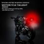 Yifengshun Motorcycle Harley Cruise Prince Car Modified Retro Fence LED Tail Light Brake Light 12V Running Driving Lights License Plate Light Black Round Metal Bracket