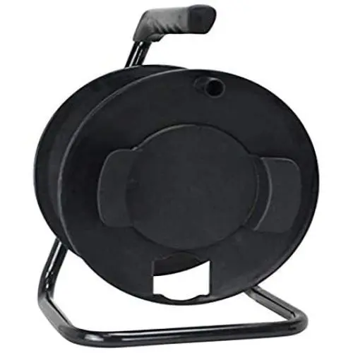 Prime CR003000 Portable Cord Reel with Metal Stand, Black, Holds 100-Ft of Cord Prime CR003000 Portable Cord Reel with Metal Stand, Black, Holds 100-Ft of Cord