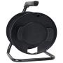 Prime CR003000 Portable Cord Reel with Metal Stand, Black, Holds 100-Ft of Cord