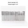 Carbide Burrs Set JESTUOUS 1/8 Shank Diameter Double Cut Tungsten Carbide Burs Rotary File Carving Grinding Bit for Die Grinder Rotary Drill Tool 20pcs