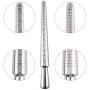 KUUQA Metal Ring Mandrel Ring Sizer and Rubber Hammer Mallet Ring Sizer Gauge Set with 2 Piece Jewelry Polishing Cloths