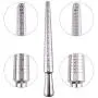 KUUQA Metal Ring Mandrel Ring Sizer and Rubber Hammer Mallet Ring Sizer Gauge Set with 2 Piece Jewelry Polishing Cloths