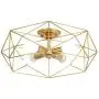 Modo Lighting Semi Flush Mount Ceiling Light 4-Light Black Metal Cage Ceiling Light Fixture Rustic Industrial Decor Lamp for Living Room Kitchen Hallway Farmhouse Lighting E26 (Gold) Modo Lighting Semi Flush Mount Ceiling Light 4-Light Black Metal Cage Ceiling Light Fixture Rustic Industrial Decor Lamp for Living Room Kitchen Hallway Farmhouse Lighting E26 (Gold)