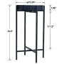 HAWOO Small Round Side Tables, Metal End Table with Removeable Wood Tray, (23.5'' Hx13.25 L), Adjust Accent Snack Table Coffee Table Nightstand for Living Room Bedroom, Navy
