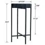 HAWOO Small Round Side Tables, Metal End Table with Removeable Wood Tray, (23.5'' Hx13.25 L), Adjust Accent Snack Table Coffee Table Nightstand for Living Room Bedroom, Navy HAWOO Small Round Side Tables, Metal End Table with Removeable Wood Tray, (23.5'' Hx13.25 L), Adjust Accent Snack Table Coffee Table Nightstand for Living Room Bedroom, Navy