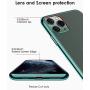 DTTO Compatible with iPhone 11 Pro Max Case, Slim Fit Clear Soft TPU Cover with Metal Luster Edge for 2019 iPhone 6.5 Inch，Midnight Green