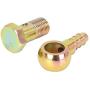 X AUTOHAUX 2 Sets 16mm Banjo Hose Barb Bolt Fittings Banjo Bolt Washer Bronze Tone Metal for Motorcycle Car