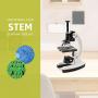 Pearington Kids Beginner Metal Microscope Set- Kid’s Stem Toys, Educational Gifts, Science Kits- 58 Piece Accessory Kit and Case- with LED Light; 120X, 240X, 300X, 480X, 600X, and 1200X Magnification