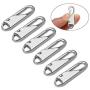 6pcs Zipper Pulls Universal Metal Handle Repair Parts Replacement, for Jacket,Coat,Luggage,Backpack,Handbag(Silver)