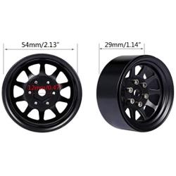 YU-NIYUT 2pcs/Set 1.9inch Metal Beadlock Wheel Rims Kit RC Car Spare Parts Accessories for 1/10 Hsp RC Crawler Buggy Car