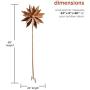 Alpine Corporation NCY354 Alpine Rustic Metal Rudbeckia Windmill Stake, 96 Inch Tall, Rusty