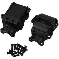 Essenc Metal Wave Box Gear Box Upper and Lower Cover 144001-1254 for 1/14 WLtoys 144001 RC Car Spare Parts,Black