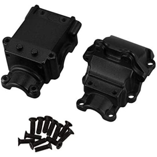 Essenc Metal Wave Box Gear Box Upper and Lower Cover 144001-1254 for 1/14 WLtoys 144001 RC Car Spare Parts,Black