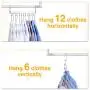 HOUSE DAY 4 Pack Metal Magic Hangers Space Saving Hangers Closet Space Saving Wardrobe Clothing Hanger Oragnizer, Updated Hook Design HOUSE DAY 4 Pack Metal Magic Hangers Space Saving Hangers Closet Space Saving Wardrobe Clothing Hanger Oragnizer, Updated Hook Design