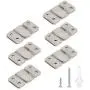 LOUFIMIDON Picture Frame Cleats, Stainless Steel Picture Hanging Cleat, Hanger for Mirror, Photo Shelf and Cabinet(6 Pair, Sliver) LOUFIMIDON Picture Frame Cleats, Stainless Steel Picture Hanging Cleat, Hanger for Mirror, Photo Shelf and Cabinet(6 Pair, Sliver)