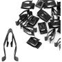 uxcell 20Pcs Black Auto Car Dash Dashboard Console Trim Metal Retainer