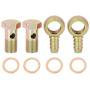 X AUTOHAUX 2 Sets 18mm Banjo Hose Barb Bolt Fittings Banjo Bolt Washer Kit Metal for Car