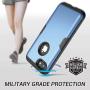 YOUMAKER Designed for iPhone 8 Case & iPhone 7 Case, Full Body Rugged with Built-in Screen Protector Heavy Duty Protection Slim Fit Shockproof Cover for Apple iPhone 8 4.7 Inch - Blue