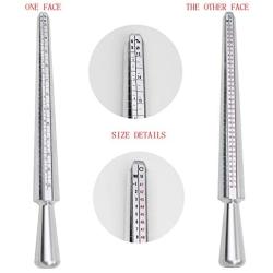 NIUPIKA Ring Sizer Set Measure Ring Size Tool Metal Ring Mandrel US Size 1-13 Jewelry Making Tools Finger Sizers Gauge Kit of 27 Pieces