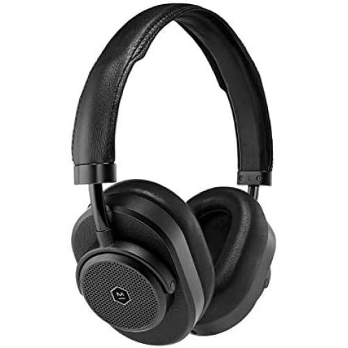 Master & Dynamic MW65 Active Noise-Cancelling Wireless Headphones – Bluetooth Over-Ear Headphones with Mic – Luxury Black Metal/Black Leather
