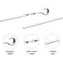 Unves Skewers for Grilling - 17'' Long Flat BBQ Skewers Kabob Metal Skewers, Stainless Steel Shish Kebob Sticks for Meat Shrimp Chicken Vegetable(10 Pack Skewers, 10 Silicone Sleeves)