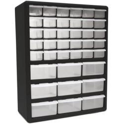 Homak 39-Drawer Parts Organizer, Black, HA01039001