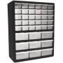 Homak 39-Drawer Parts Organizer, Black, HA01039001