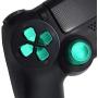 TOMSIN Metal Buttons for DualShock 4, Aluminum Metal Thumbsticks Analog Grip & Bullet Buttons & D-pad for PS4 Controller (Green)