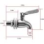 Beverage Dispenser Replacement Spigot,Oak Leaf Stainless Steel Spigot Polished Finished, Dispenser Replacement Faucet