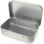 24 Pack Metal Rectangular Empty Hinged Tins Box Containers Mini Portable Box Small Storage Kit, Home Organizer, 3.75 by 2.45 by 0.8 Inch Silver