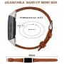 Genuine Leather Bands Compatible for Fitbit Charge 4 / Charge 3 / Charge 3 SE Bands, Classic Replacement Accessories Strap Genuine Leather Wristbands Metal Women Men Small Large Brown Genuine Leather Bands Compatible for Fitbit Charge 4 / Charge 3 / Charge 3 SE Bands, Classic Replacement Accessories Strap Genuine Leather Wristbands Metal Women Men Small Large Brown