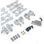 Tongina Upgrade Metal Front/Rear Swing Arms & Steering Hub C Seat Parts Kit for WLtoys 144001 RC Car Replacements - Silver