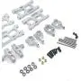 Tongina Upgrade Metal Front/Rear Swing Arms & Steering Hub C Seat Parts Kit for WLtoys 144001 RC Car Replacements - Silver Tongina Upgrade Metal Front/Rear Swing Arms & Steering Hub C Seat Parts Kit for WLtoys 144001 RC Car Replacements - Silver