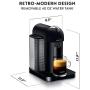 Breville BNV250BKM1BUC1 Vertuo Coffee and Espresso Machine, 19.25 x 11 x 15.25 in, Matte Black