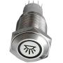 Etopar 12V 5A 19mm Car Auto Blue LED Light Lamp Interior Push Button Stainless Steel Metal Toggle Switch Socket Plug