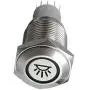Etopar 12V 5A 19mm Car Auto Blue LED Light Lamp Interior Push Button Stainless Steel Metal Toggle Switch Socket Plug