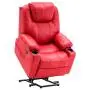 Mcombo Electric Power Lift Recliner Chair Sofa with Massage and Heat for Elderly, 3 Positions, 2 Side Pockets and Cup Holders, USB Ports, Faux Leather 7040 (Medium, Red) Mcombo Electric Power Lift Recliner Chair Sofa with Massage and Heat for Elderly, 3 Positions, 2 Side Pockets and Cup Holders, USB Ports, Faux Leather 7040 (Medium, Red)